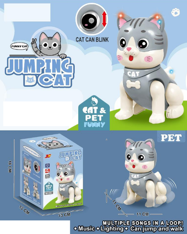 Electric Cute Jumping Cat With Light & Music